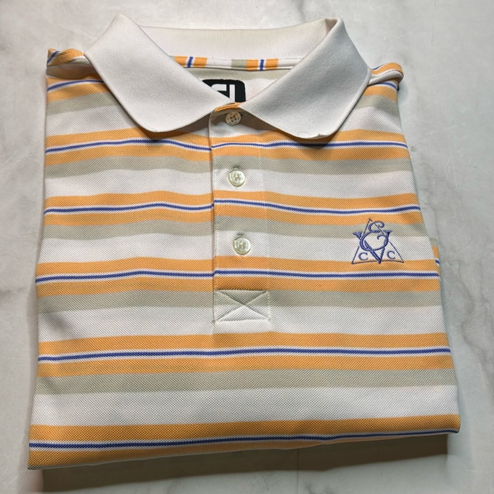 Footjoy Striped Pique Polo Edgewood Valley Country Club